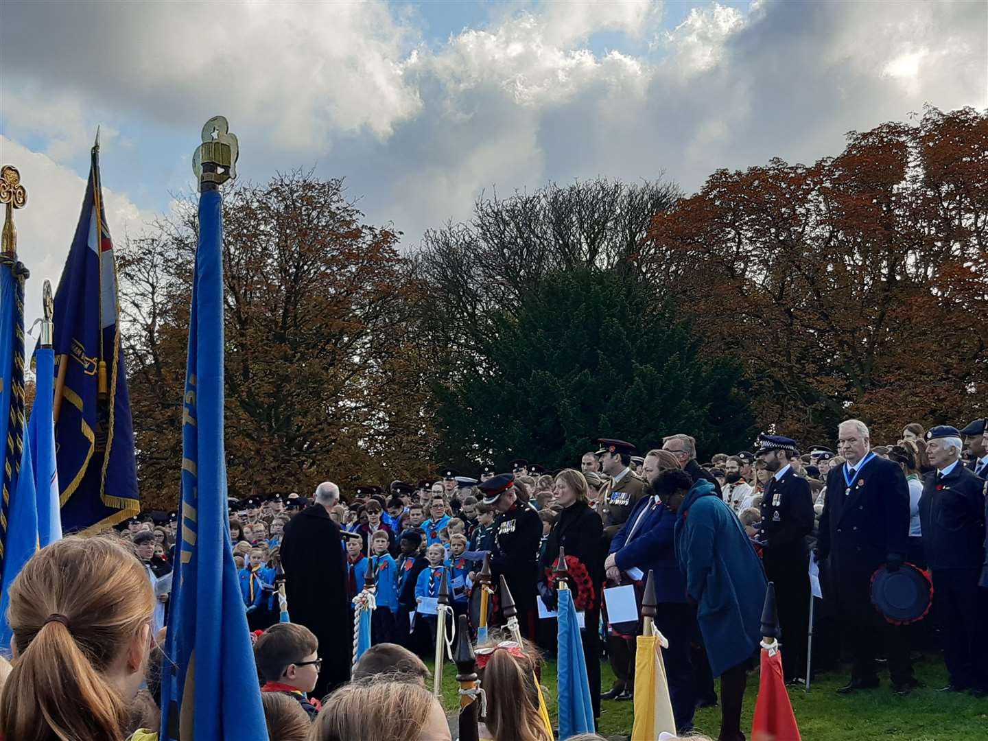 The service taking place at Victoria Gardens in Chatham