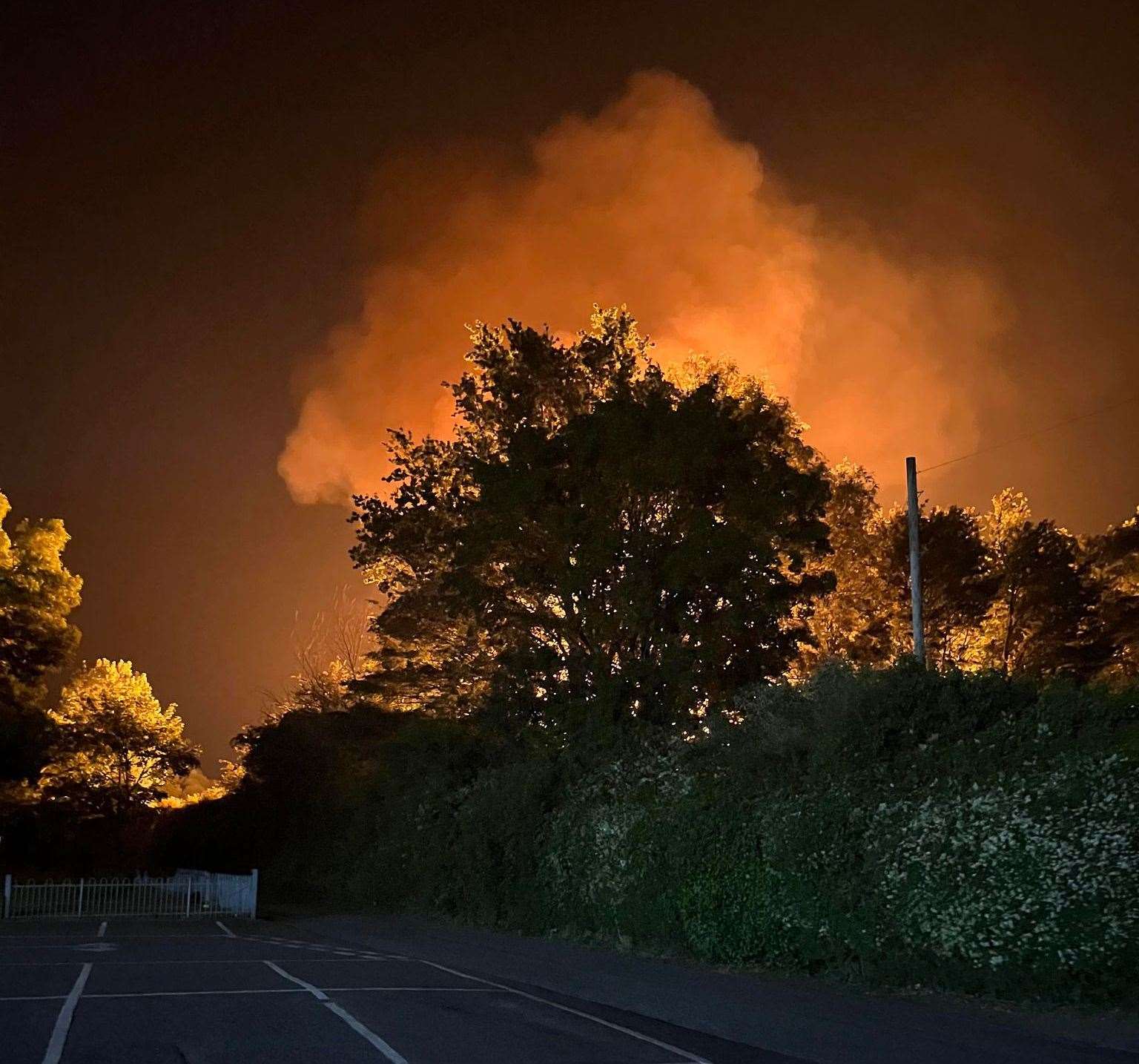 The blaze is believed to have taken place near Bounds Lane, Boughton. Picture: Leah Stanger