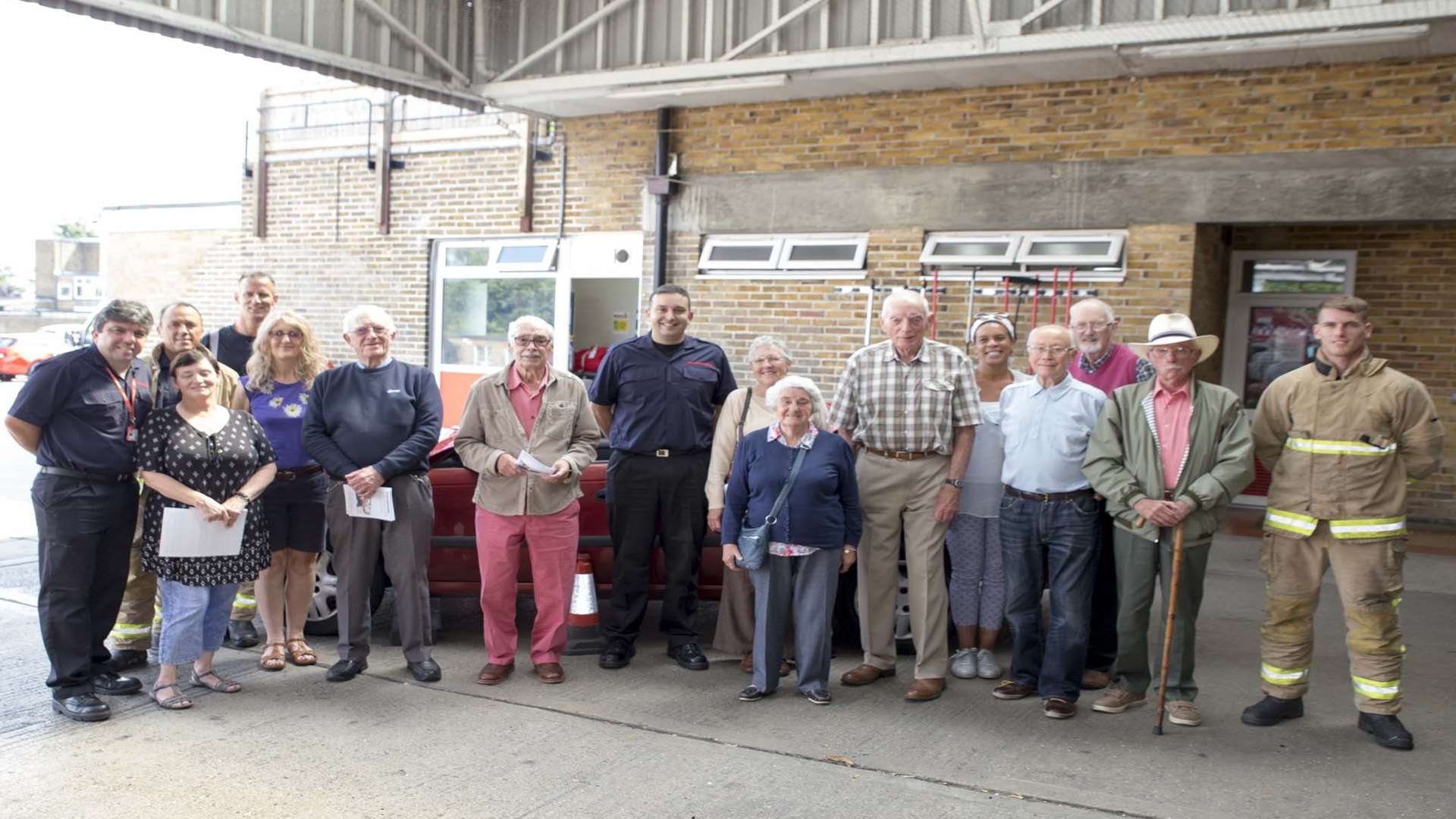 The group enjoyed chatting with firefighters but the day had a serious message