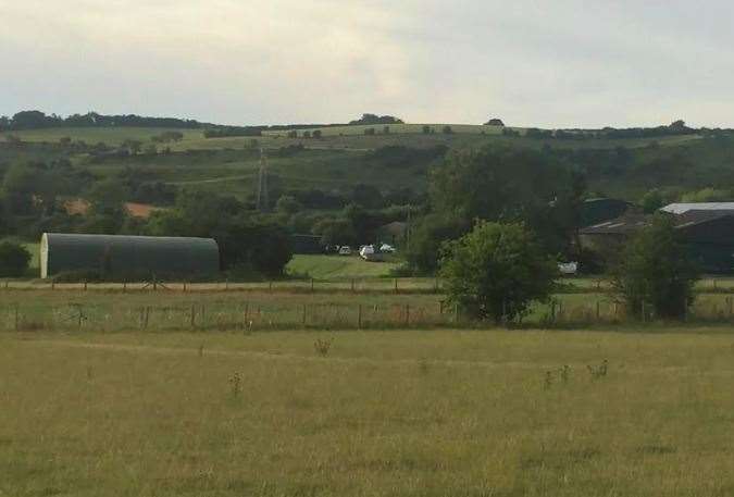 Emergency crews were called to the remote field this afternoon