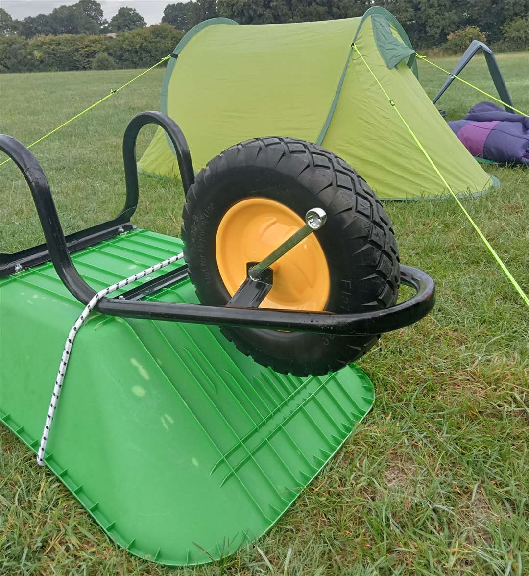 The wheelbarrow was donated by Notcutts Garden Centre. Picture: Andrew Nuttall