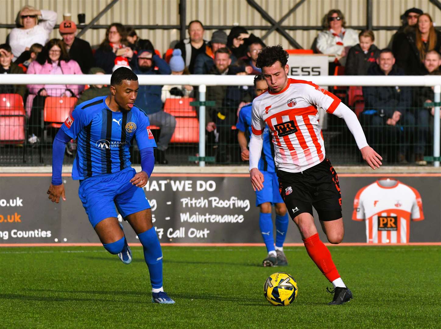 Action at the weekend between Sheppey United and Sevenoaks Town Picture: Marc Richards