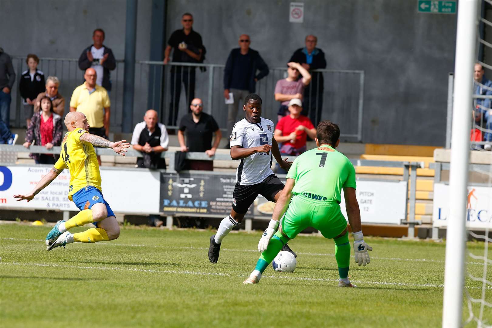 Norman Wabo bears down on goal Picture: Andy Jones