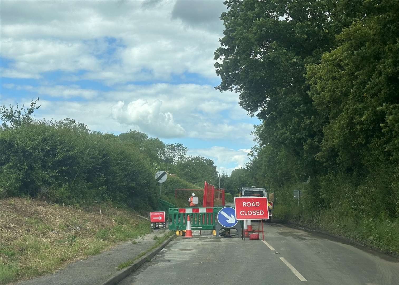 B2015 Maidstone Road in Nettlestead is closed. Picture: Elli Hodgson