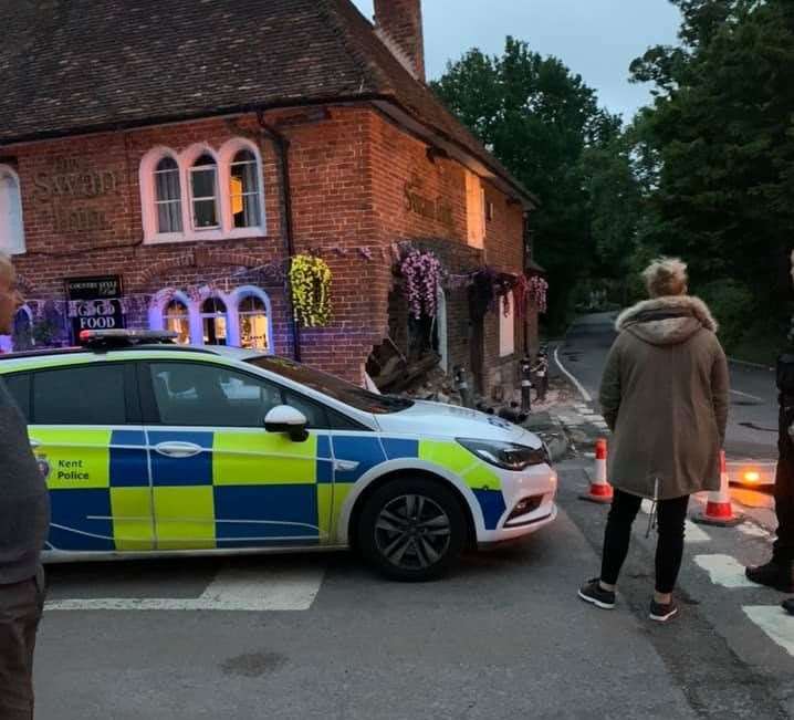 Police and fire crews attended the pub. Picture: The Swan Facebook page