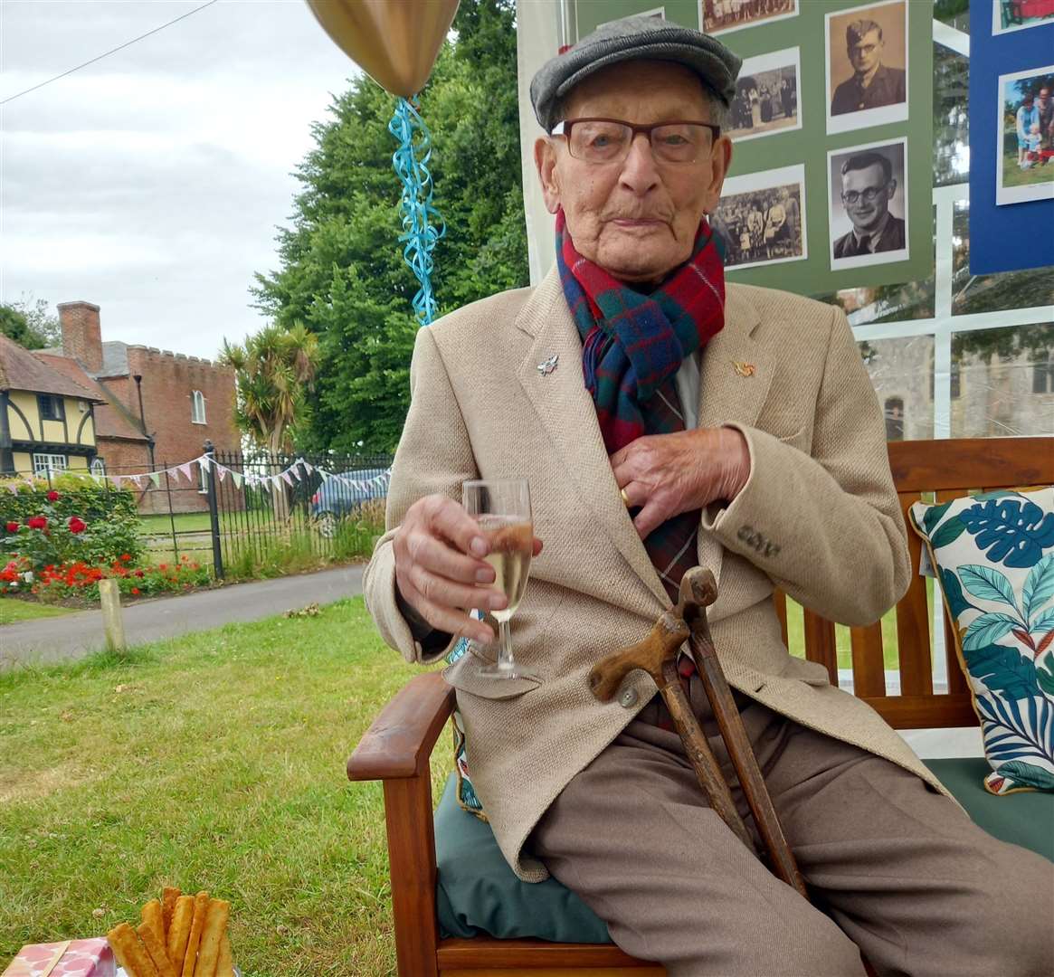 Hernhill's John Sim turned 100 last week