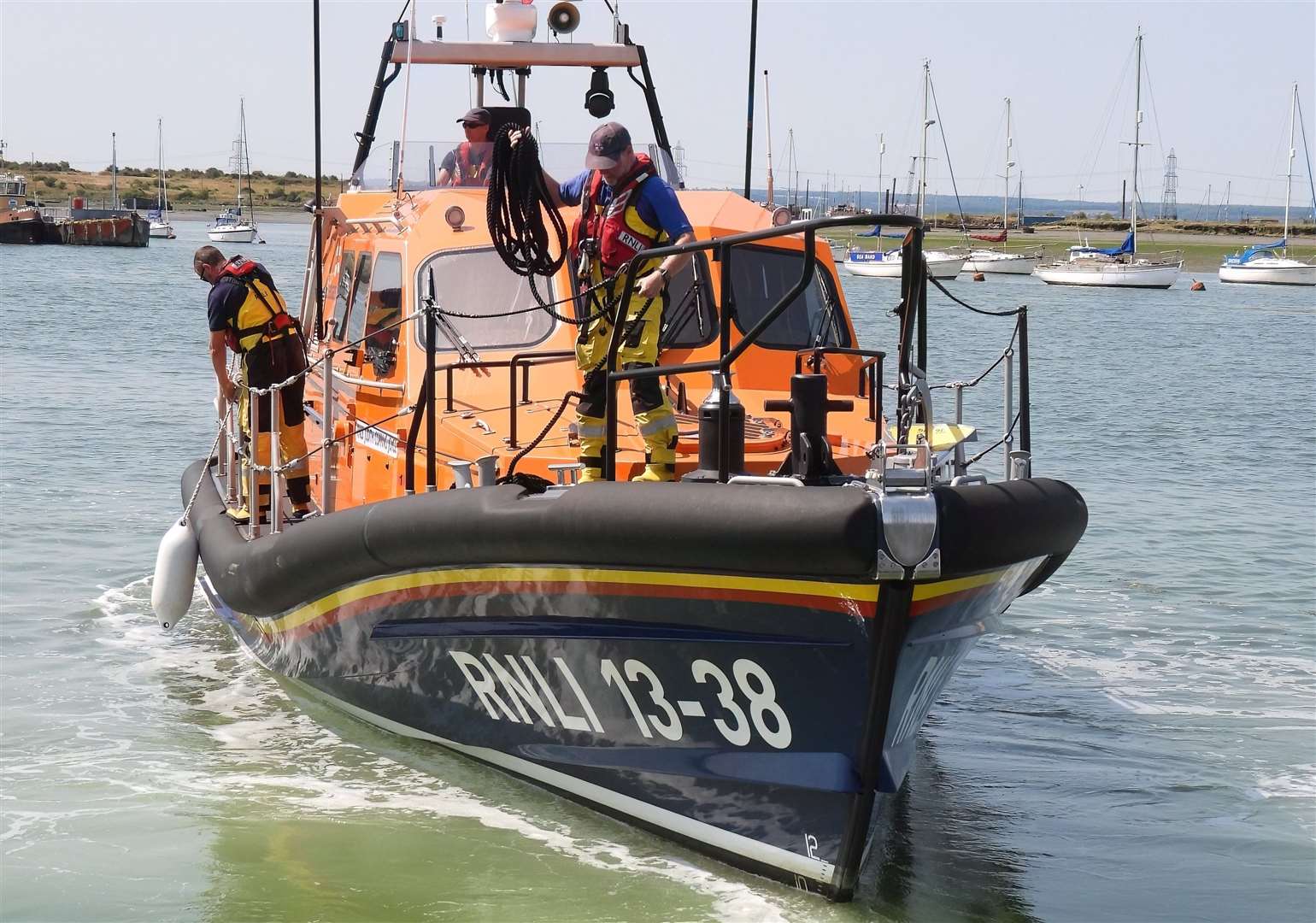 Sheerness RNLI lifeboat crews were called twice to the same stuck vessel in one night. Picture: RNLI