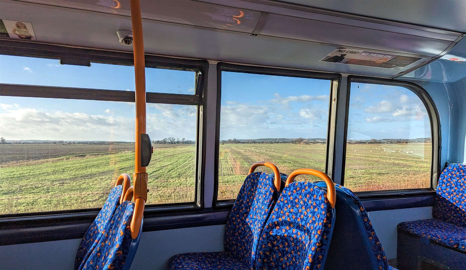 The final leg of the journey crossed Romney Marsh to Dungeness