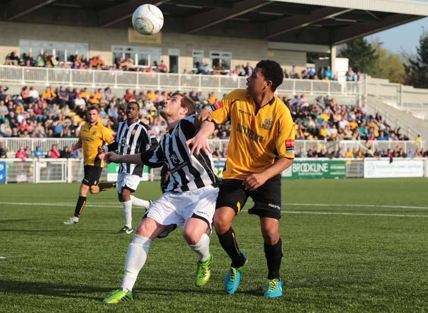 Jack Harris battles for possession Picture: Martin Apps