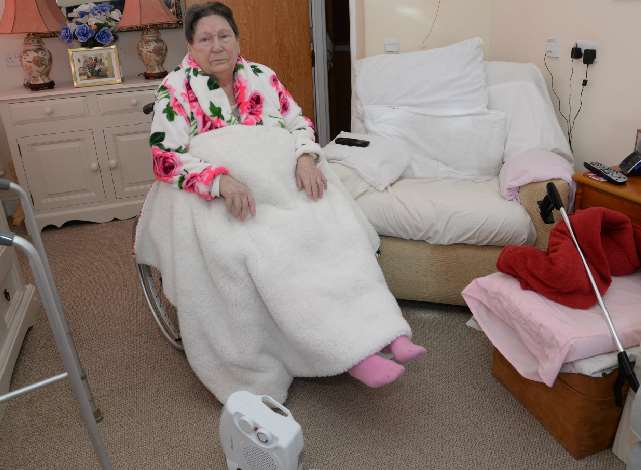 Lily McFarlane in her flat at Seaview House, Herne Bay