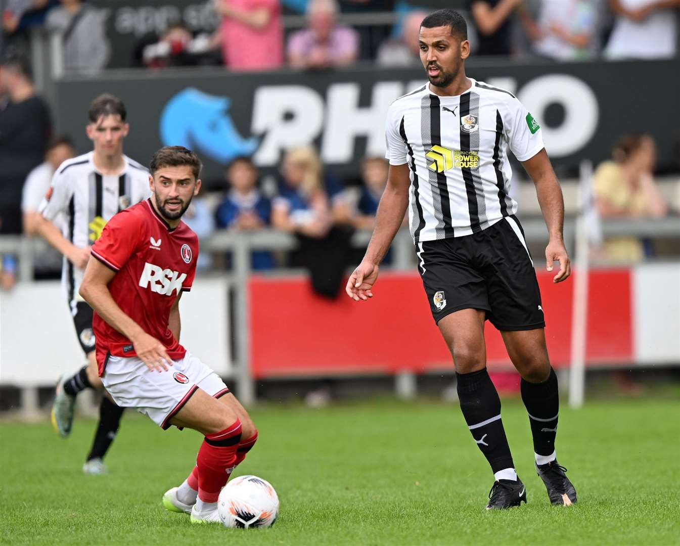 Lewis Manor in action for Dartford against Charlton at Princes Park. Picture: Keith Gillard