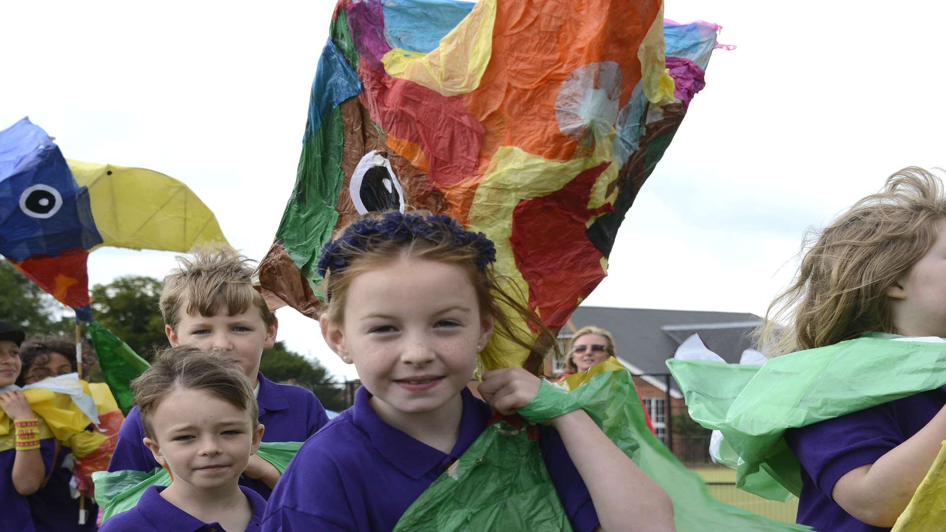 Bromstone Primary had a number of colorful parrots