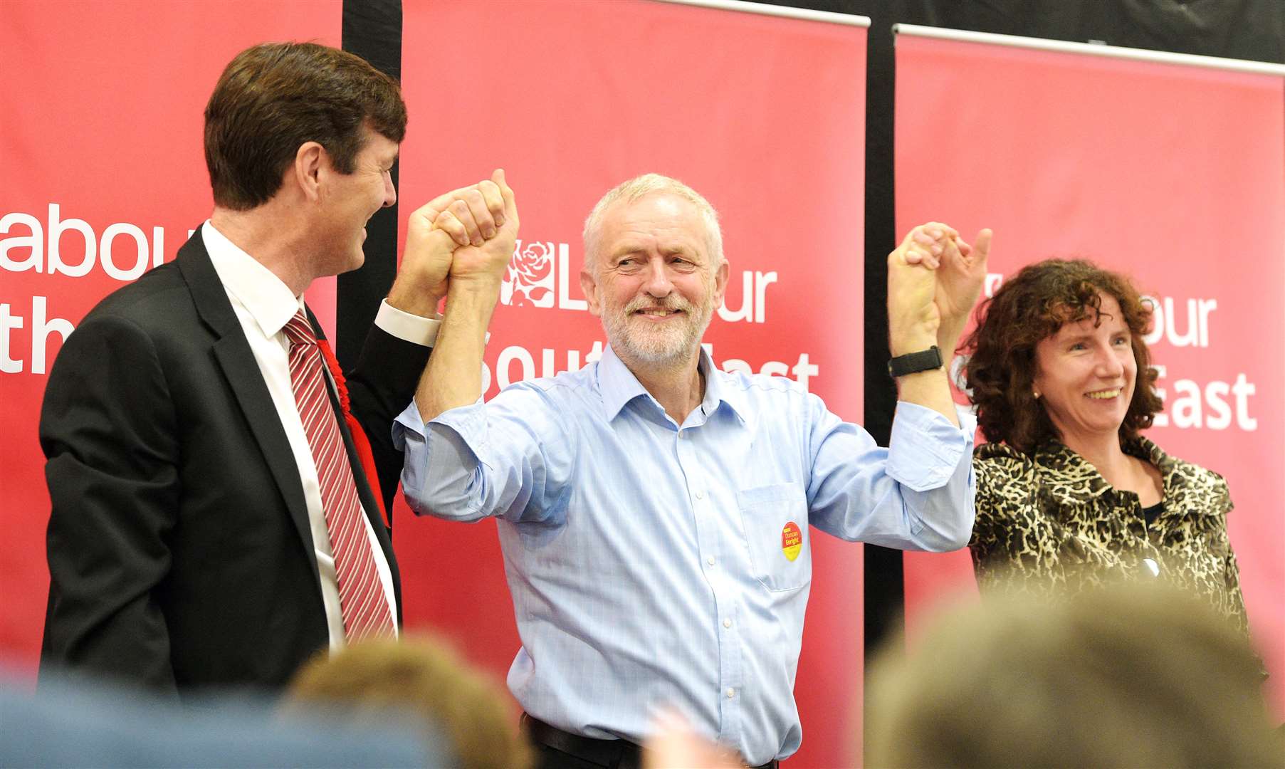 Anneliese Dodds with former Labour party leader Jeremy Corbyn (Ben Birchall/PA)