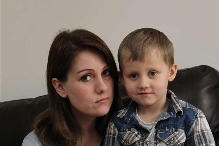 Tierney Hinde with her son Presley