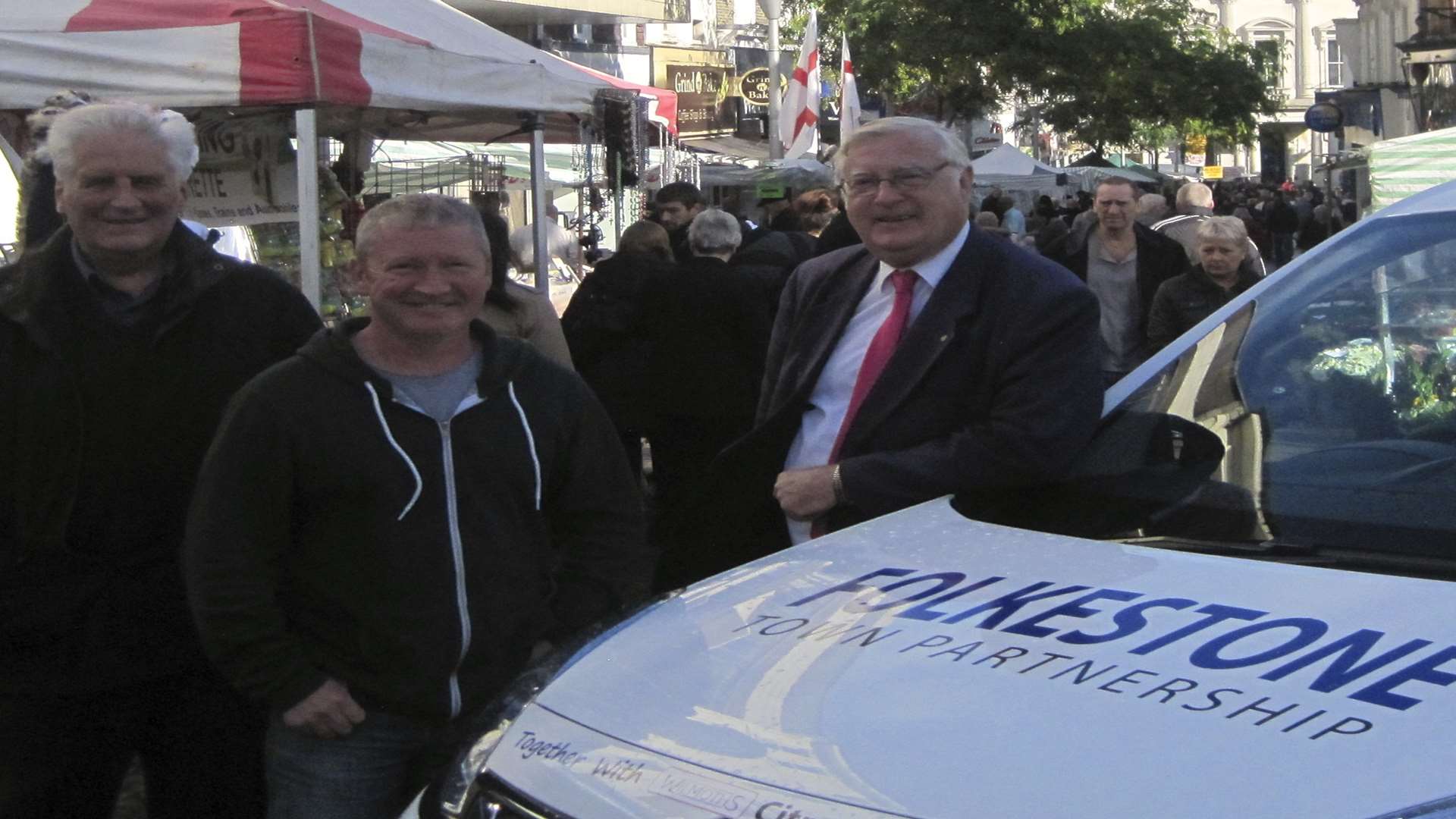 David Taylor, who initiated the sprucer scheme, Pete Phillips, the Folkestone Sprucer and right, co-founder John Barber