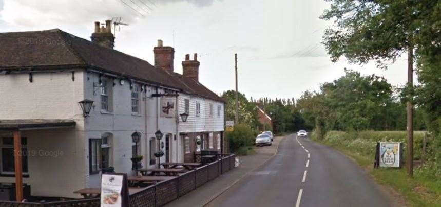 Emergency services were seen near The Hawkenbury Inn, near Staplehurst. Picture: Google