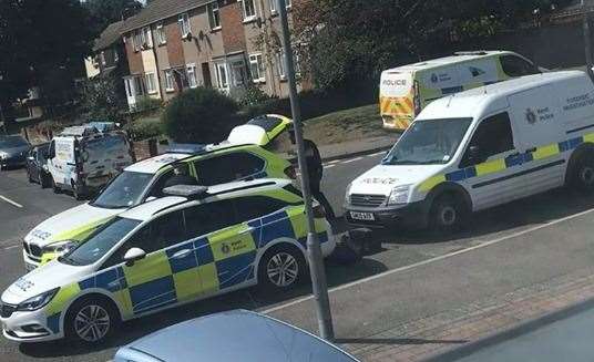 Police and forensics are at the scene in Faversham