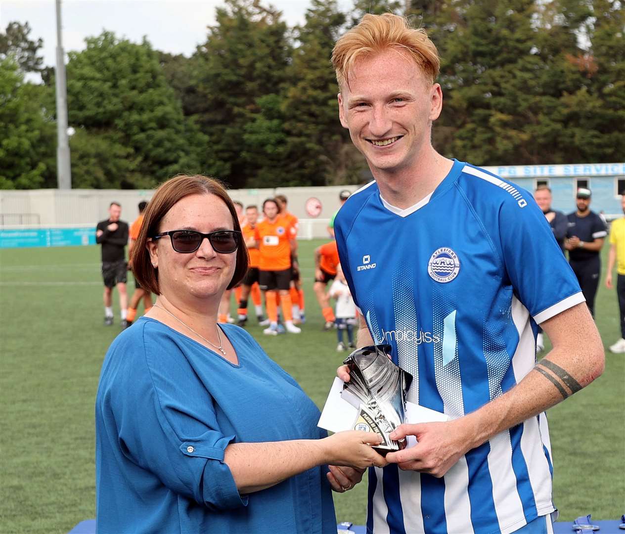 Aylesford first-half scorer George Kingdon put in a man-of-the-match display. Picture: PSP Images