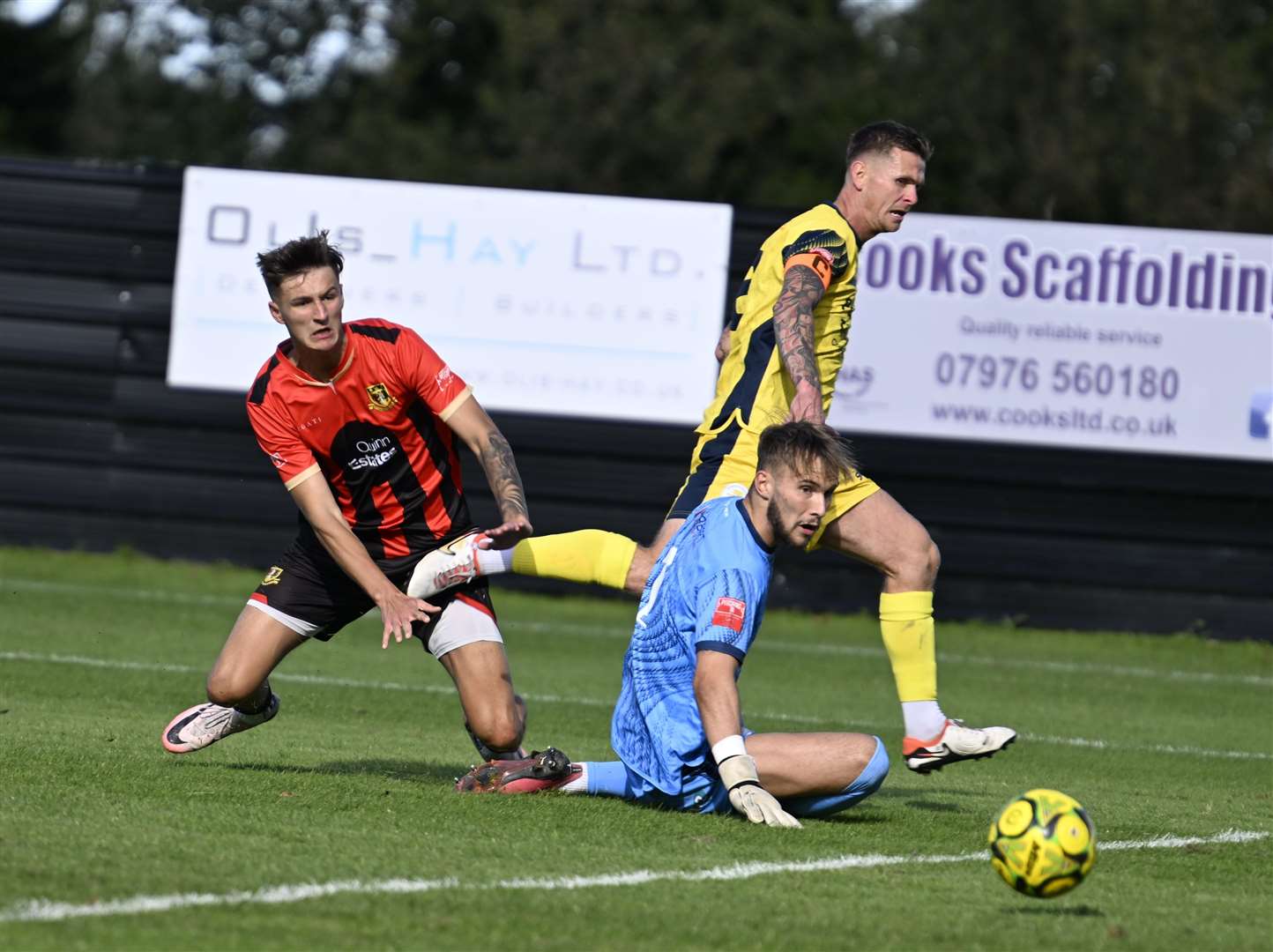 A chance goes begging for Sittingbourne at the weekend. Picture: Barry Goodwin