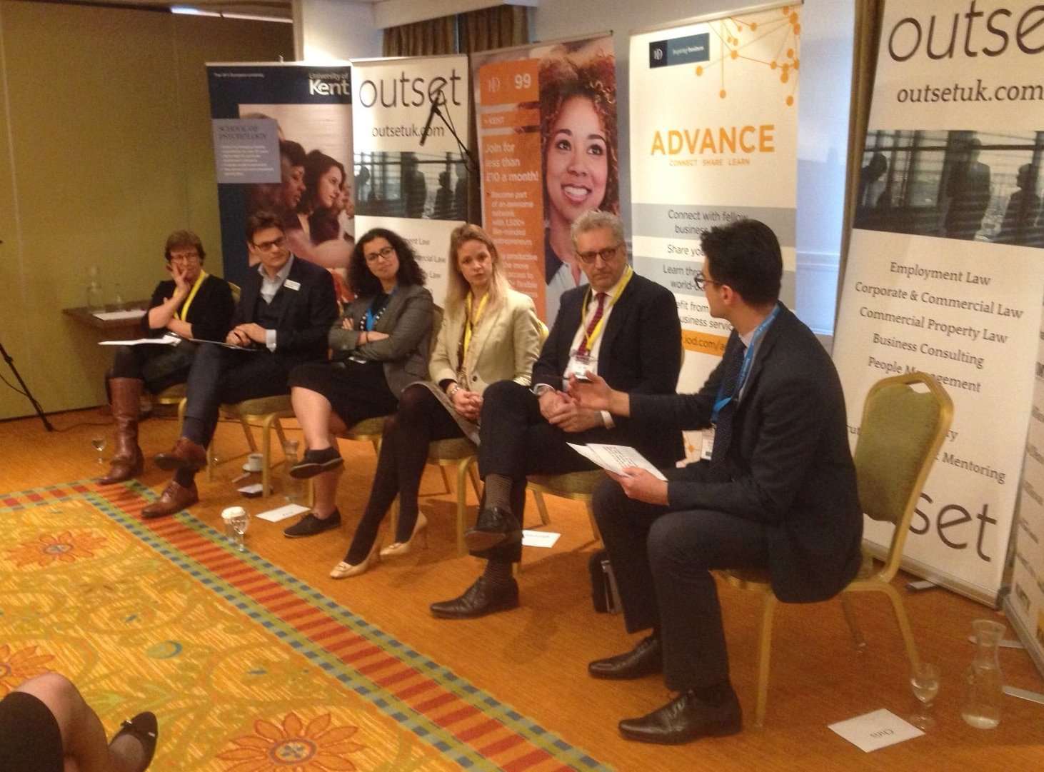 The panel debate on gender balance at work held at the Tudor Marriott Hotel in Maidstone