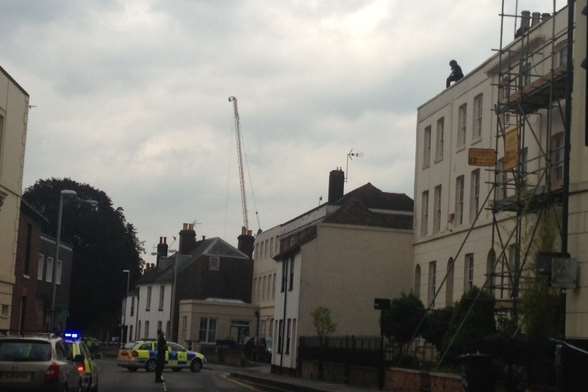 PC Paul Donovan talking down a woman threatening to jump from a building