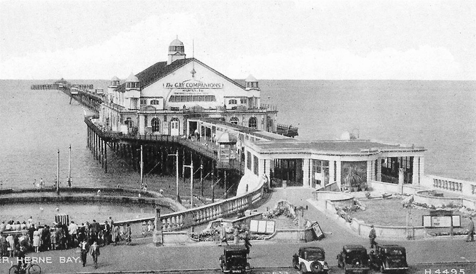 Herne Bay pier after the wooden theatre was destroyed by fire. Picture: National Pier Society