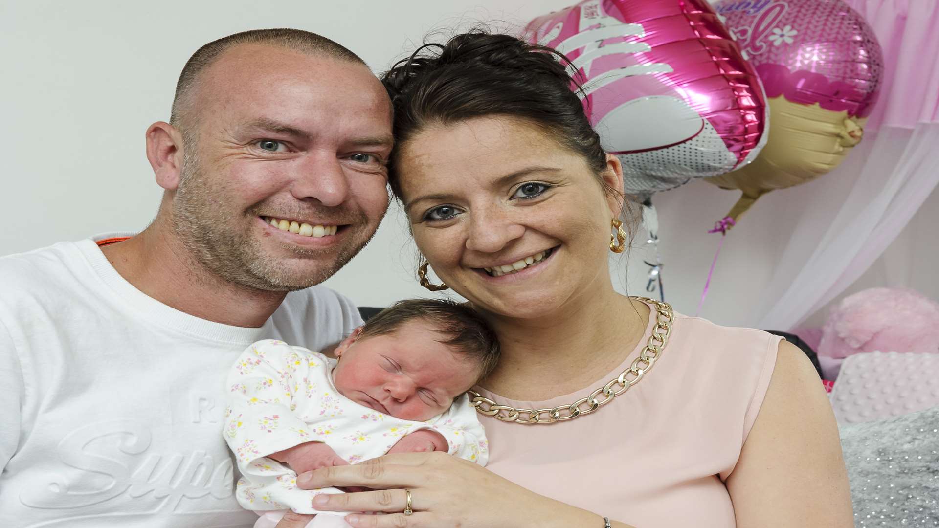 Steve and Cassie with new baby Cassie