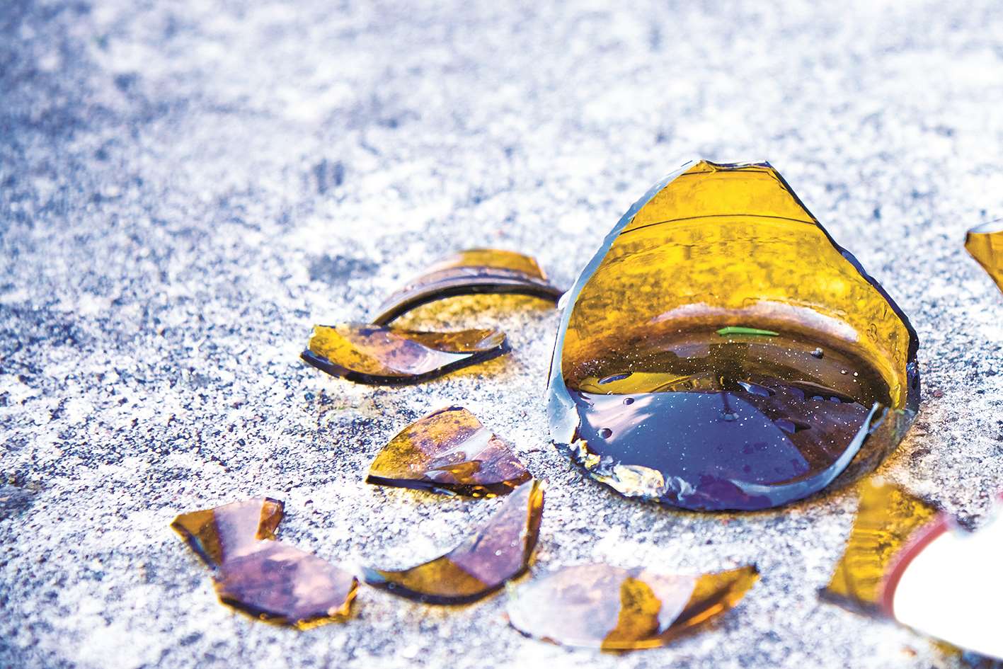 A broken bottle. Stock image