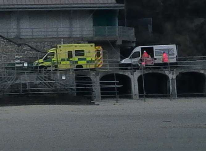 The ambulance service above the Sunny Sands, in Folkestone. Picture: Bjorn Rajmundson