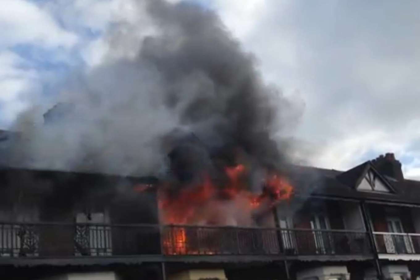 Smoke billowed from the Barton Road property last October