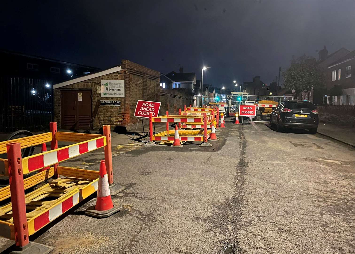 Main Road in Queenborough is currently closed to motorists