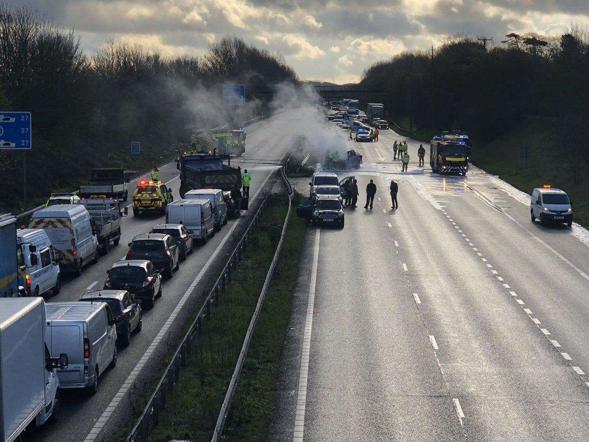 Emergency services respond to the incident. Picture: Brad Glover