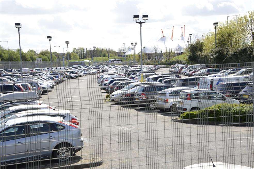 The overflow car park at the Station end of the development