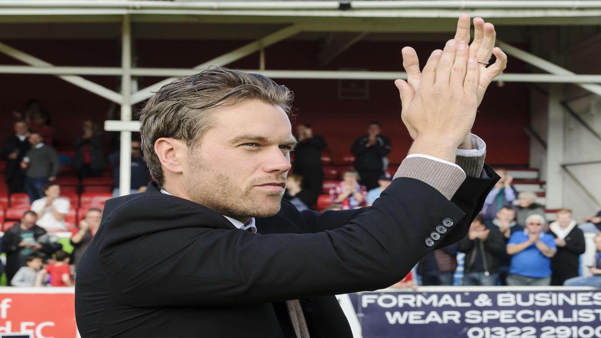 Ebbsfleet manager Daryl McMahon Picture: Andy Payton