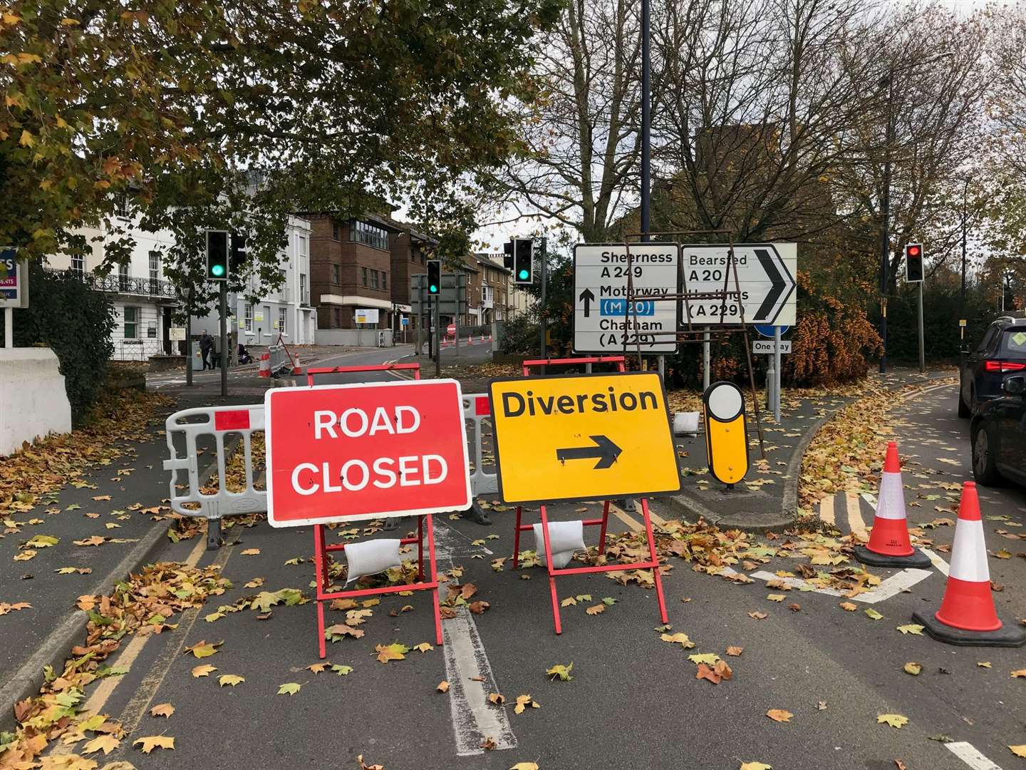 Traffic is being diverted via the A20