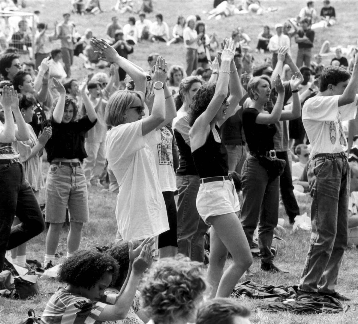 Revellers clapping along to the music at “Jailbreak 91”, which was hosted by Invicta Radio DJ Neil Francis