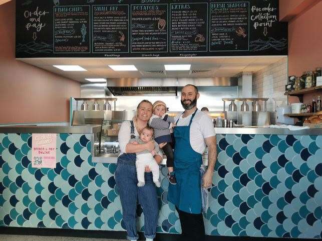 Nadine and Simon Morriss with their two children