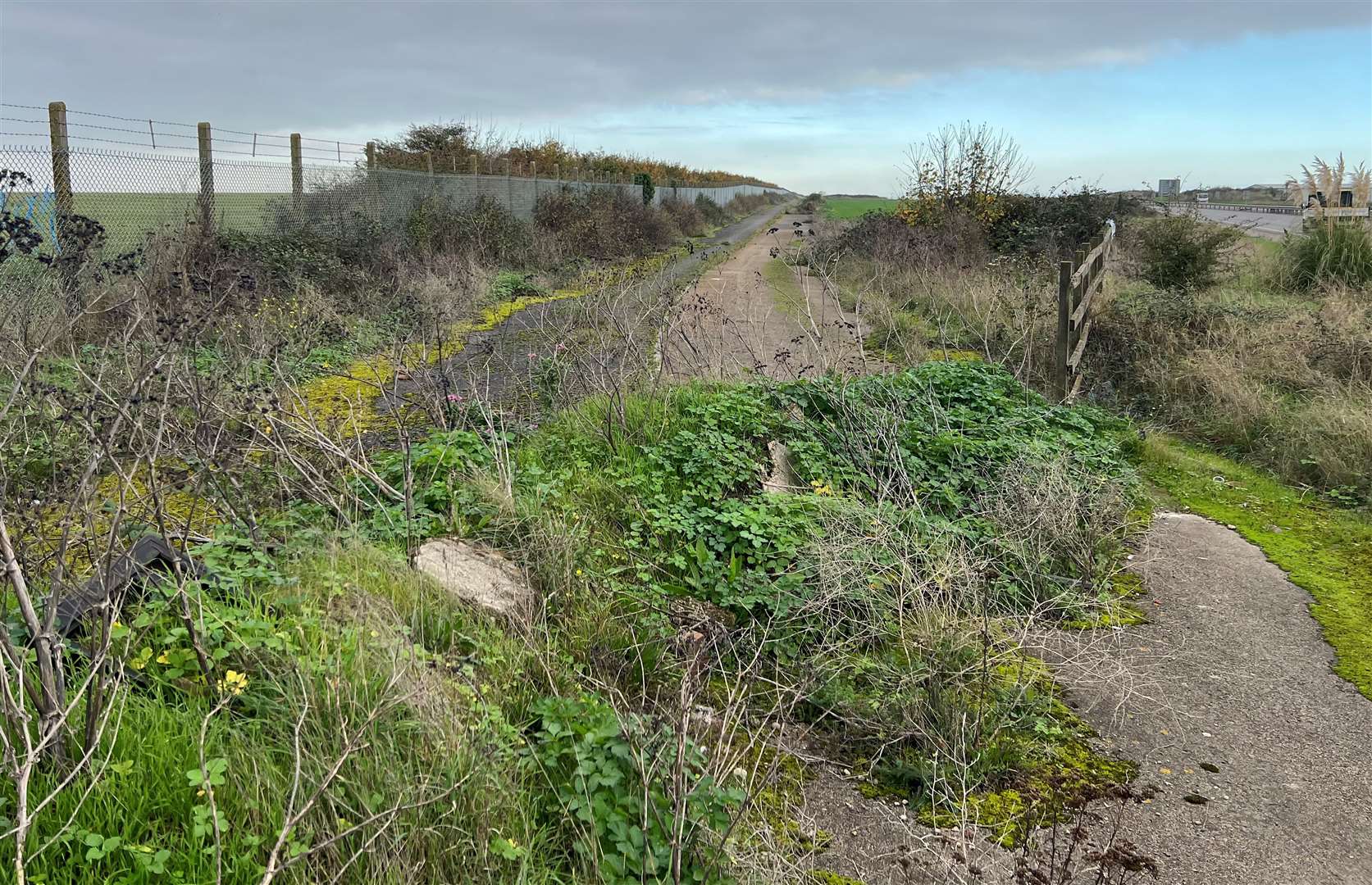 The road sits just a few yards from the Hengist Way dual carriageway which replaced it