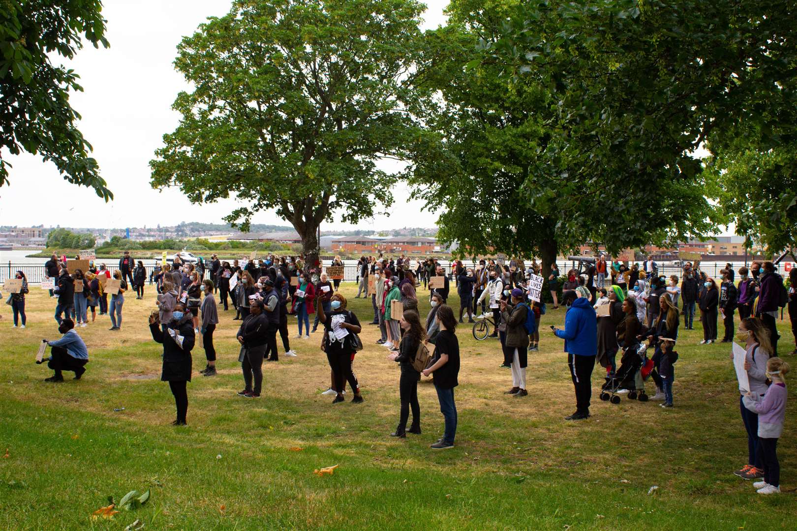 Black Lives Matter march through Chatham at the weekend. Picture: Ryan Armour