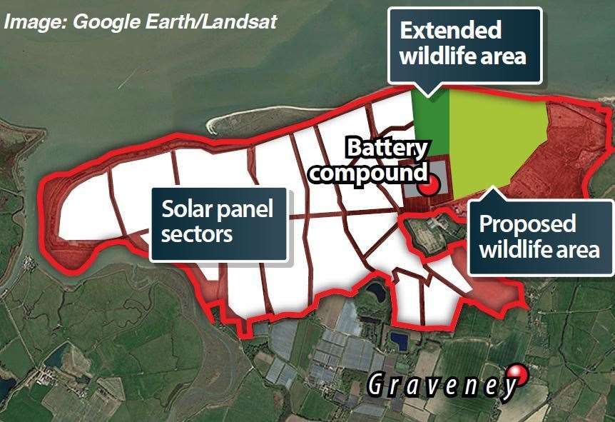 The proposed Cleve Hill solar park