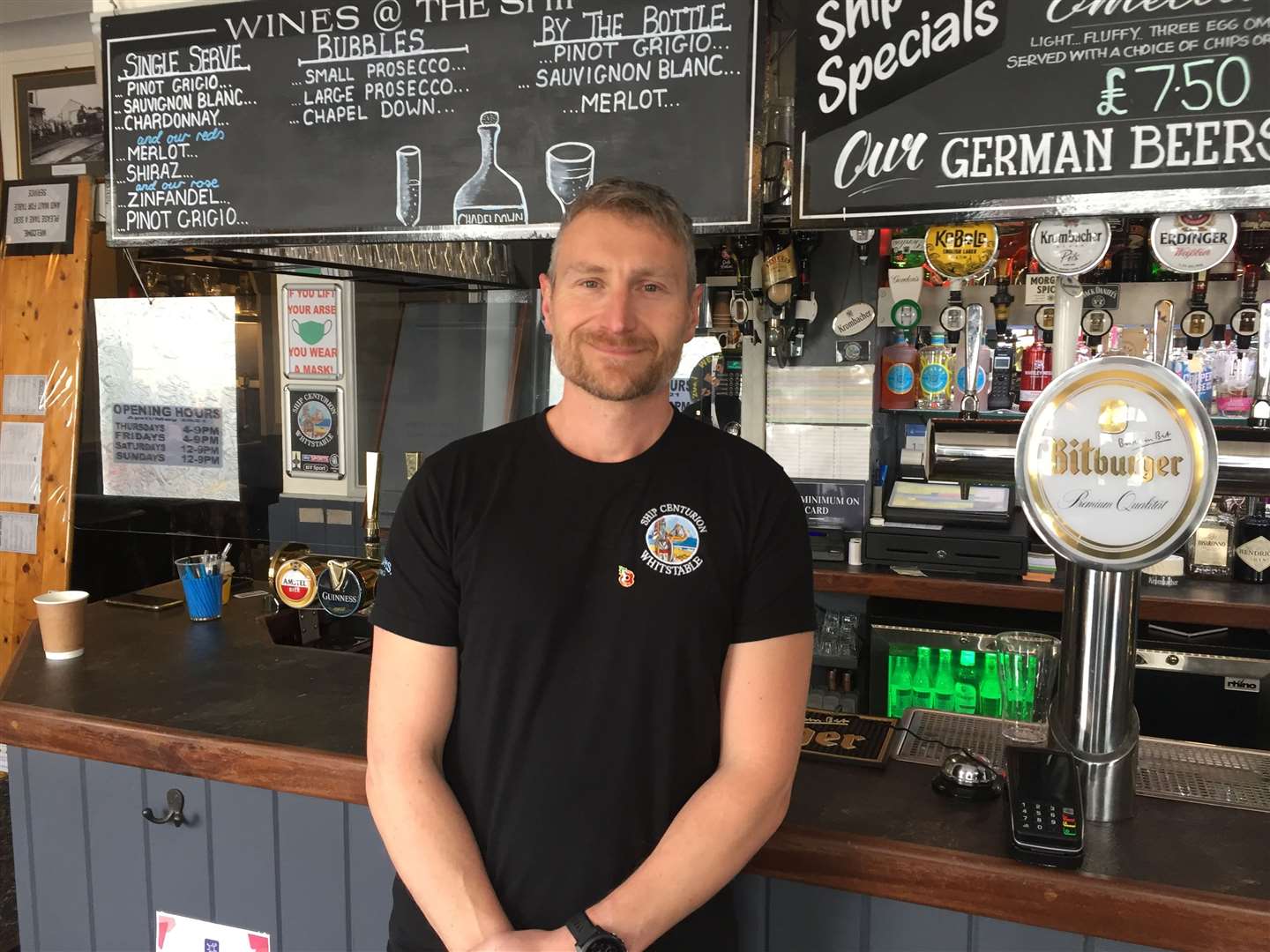 Roland Birks, landlord at the Ship Centurion in Whitstable