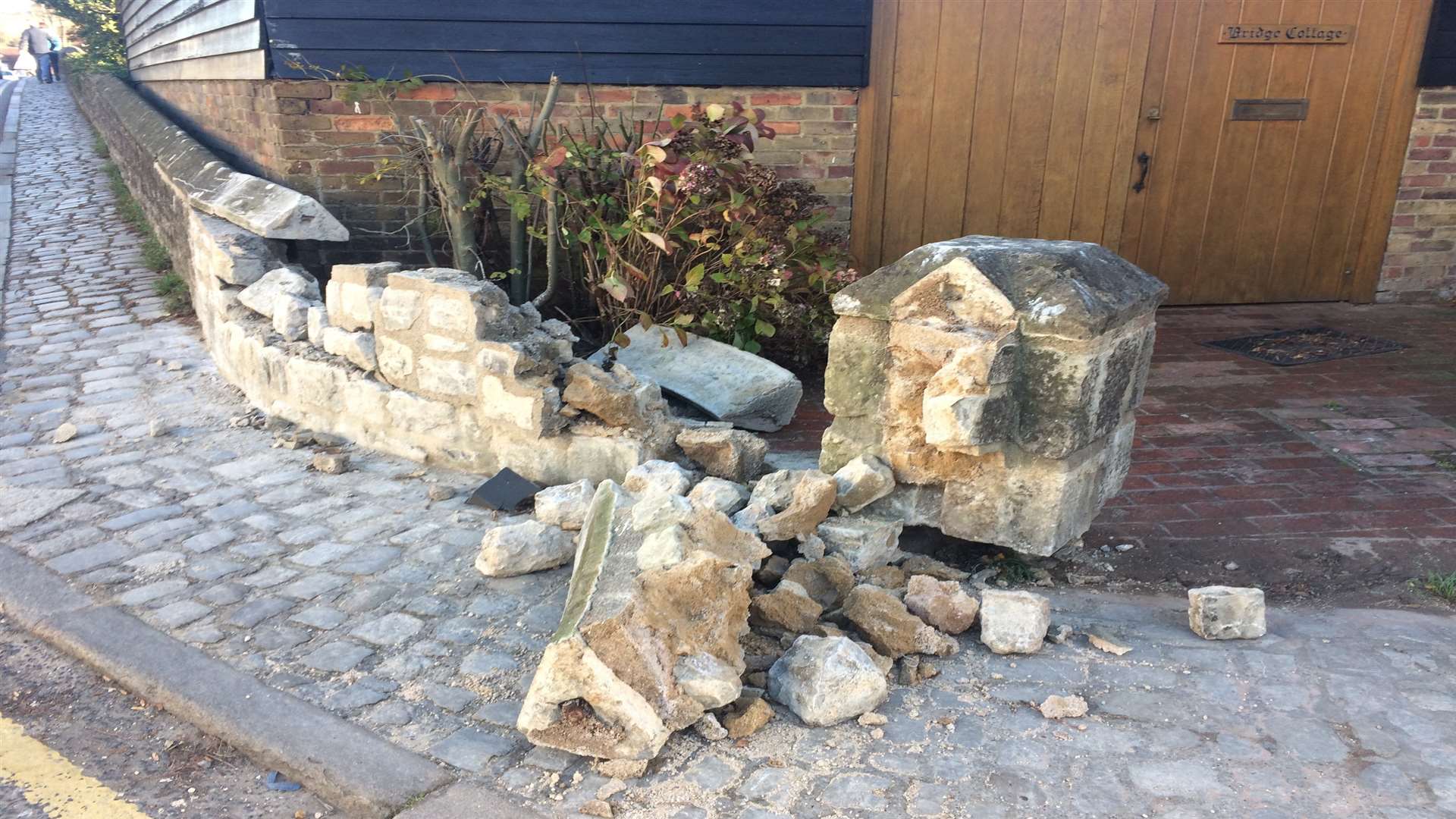 Damage caused to Town Bridge in Yalding