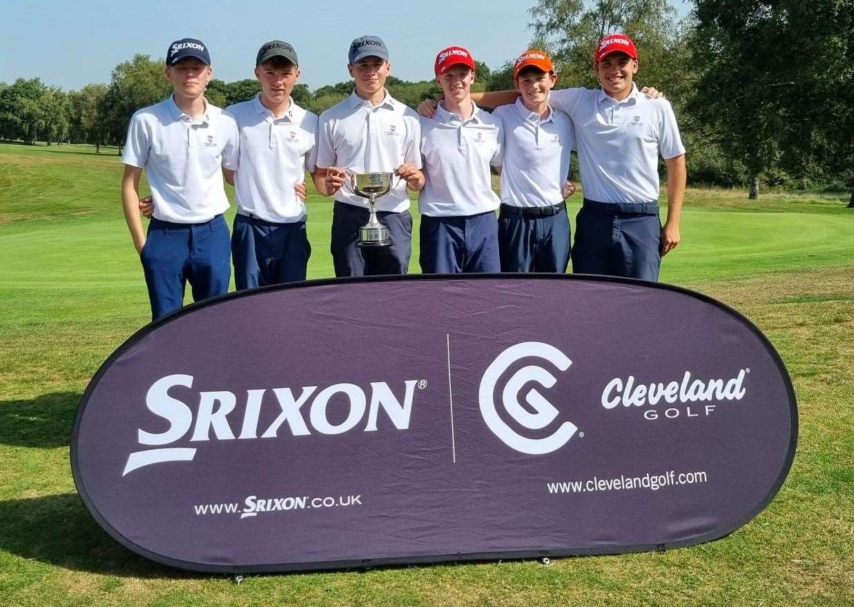 The Sundridge Park team, winners of the 2023 Srixon Junior 4somes. Picture: Mark Timlett