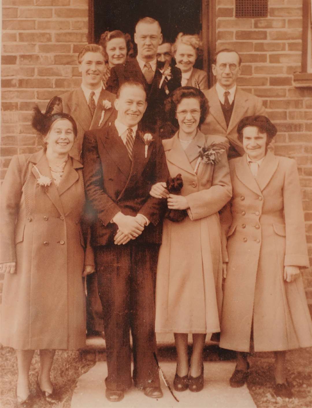 Violet Smith and Ronald Smith on their wedding day