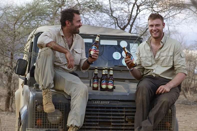 Mungo and Freddie Flintoff in Tanzania