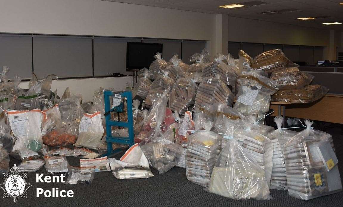 The total drugs bust has an estimated street value of more than £1 million. Picture: Kent Police