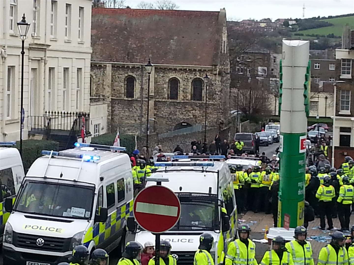 Effingham Street, Dover, where stones were thrown from either end.