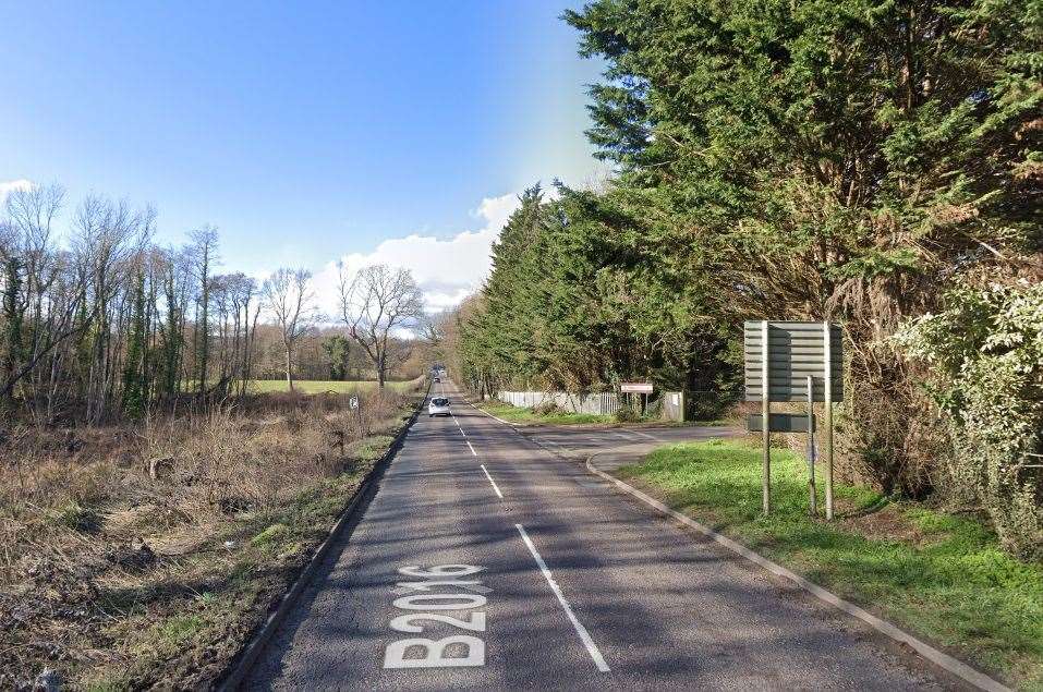 The crash happened along Seven Mile Lane in Mereworth. Picture: Google