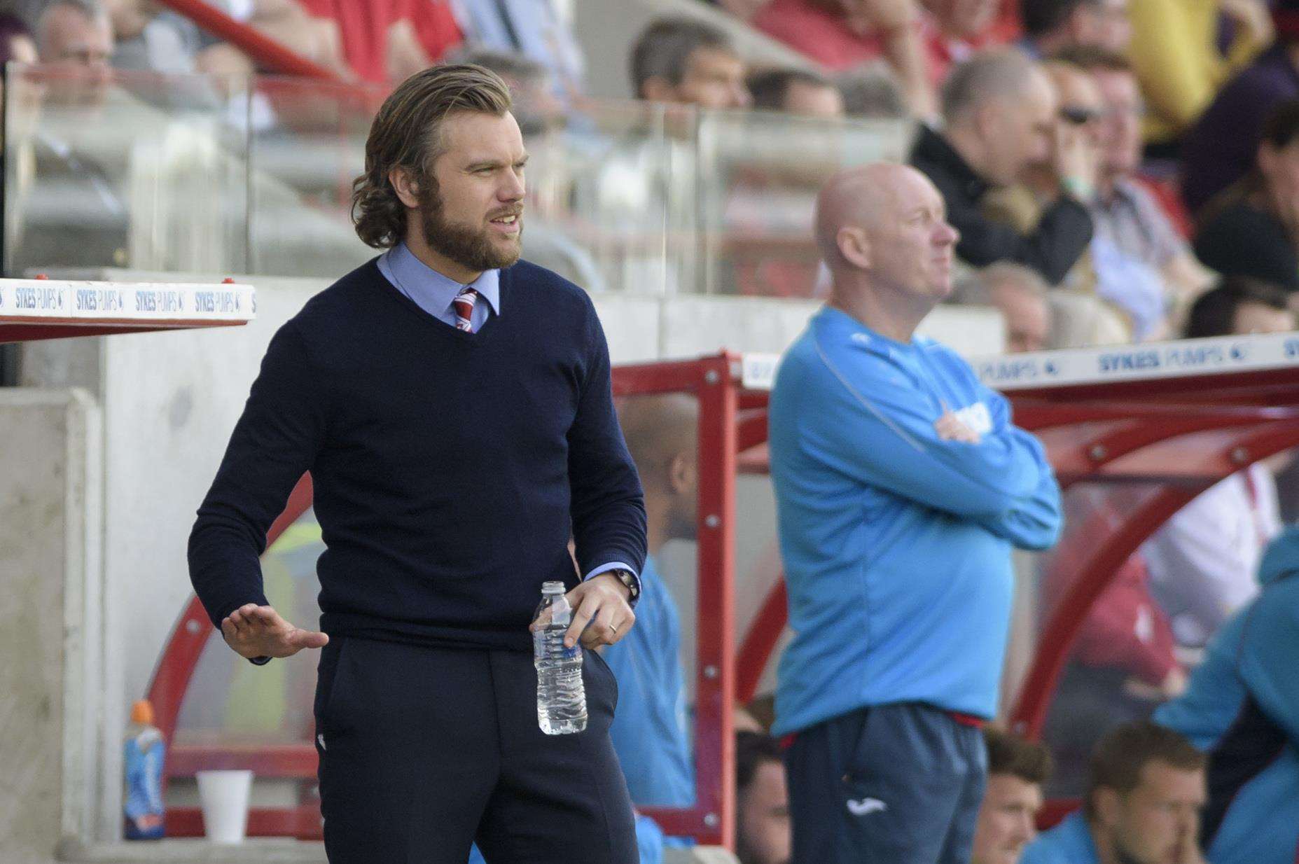 Daryl McMahon on the touchline during Saturday's game Picture: Andy Payton