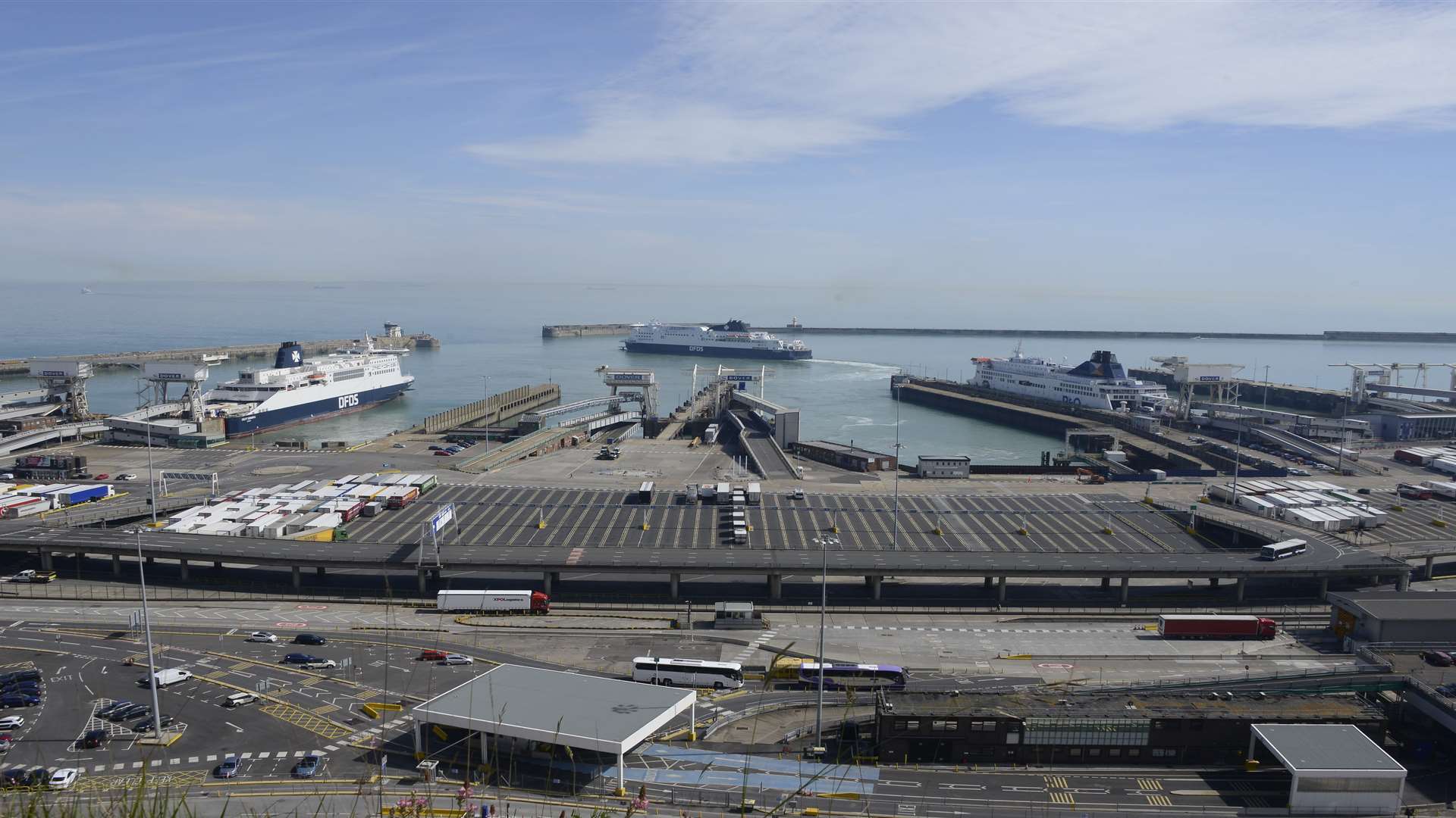 Port of Dover, Eastern Docks side. Stock picture